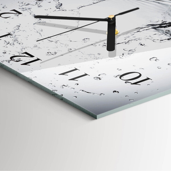 Wanduhr aus glas Wasser