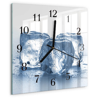 Wanduhr aus glas Eis