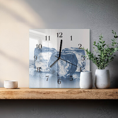 Wanduhr aus glas Eis