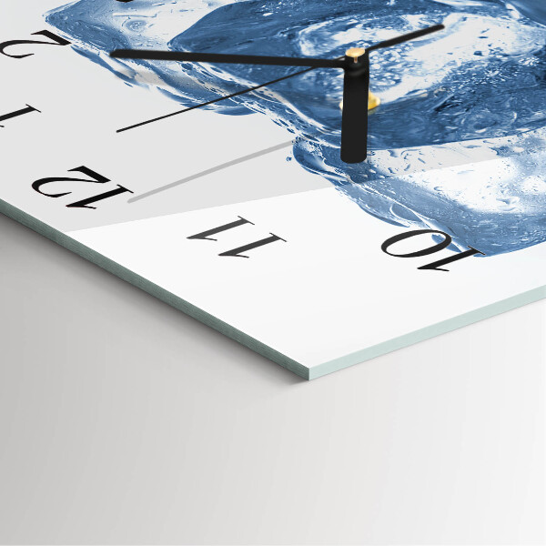 Wanduhr aus glas Eis