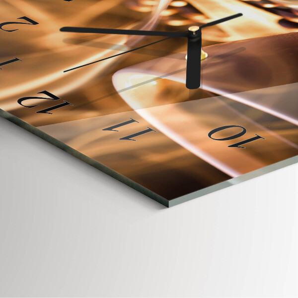 Wanduhr aus glas Kaffee