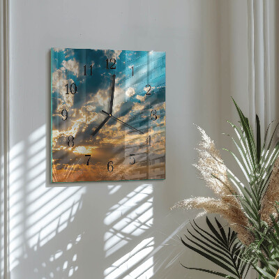 Wanduhr aus glas Himmel