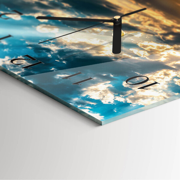 Wanduhr aus glas Himmel