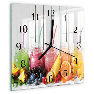 Wanduhr aus glas Smoothie