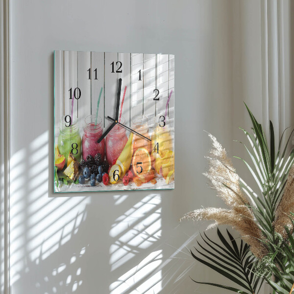 Wanduhr aus glas Smoothie