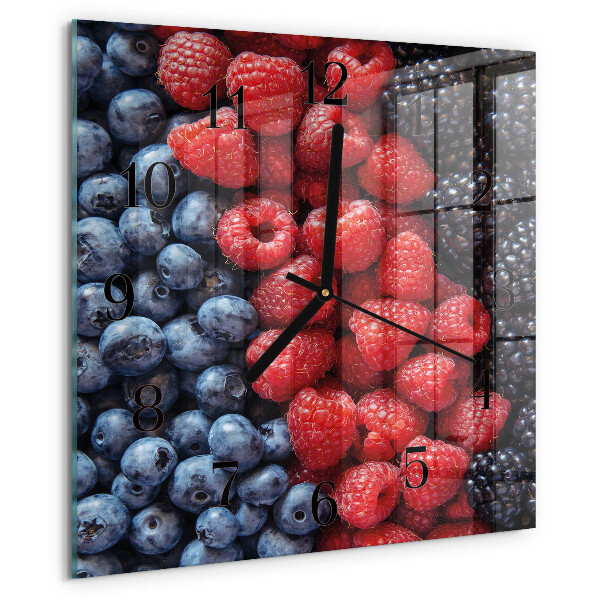 Wanduhr aus glas Beeren