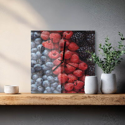 Wanduhr aus glas Beeren