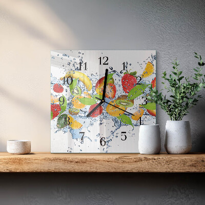 Wanduhr aus glas Fruchtwasser