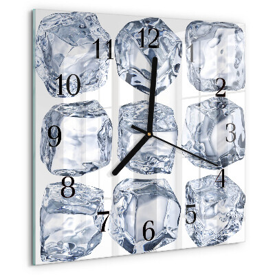 Wanduhr aus glas Eis