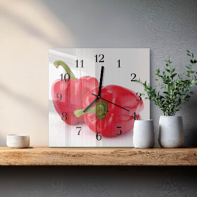 Wanduhr aus glas Pfeffer