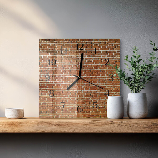 Wanduhr aus glas Ziegel