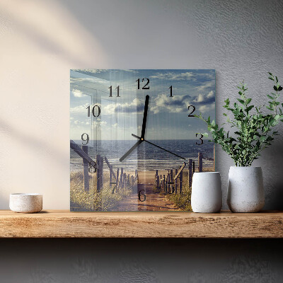 Wanduhr aus glas Strand Meer
