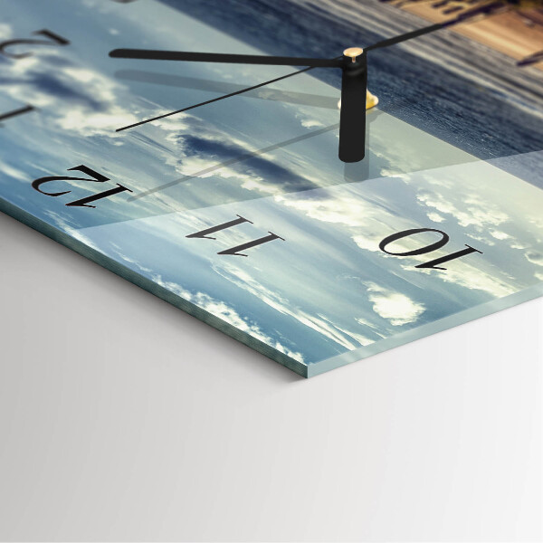 Wanduhr aus glas Strand Meer