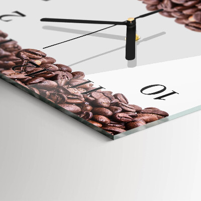 Wanduhr aus glas Kaffeebohnen