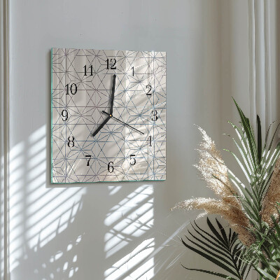 Wanduhr aus glas Geometrisches Muster