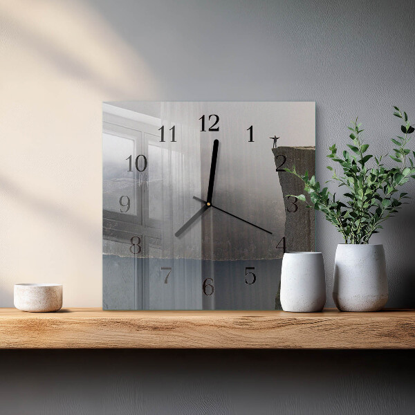 Wanduhr aus glas Abgrund