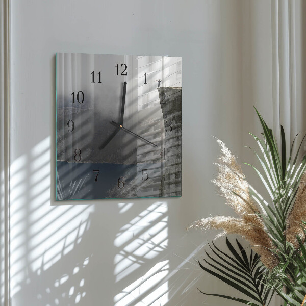 Wanduhr aus glas Abgrund