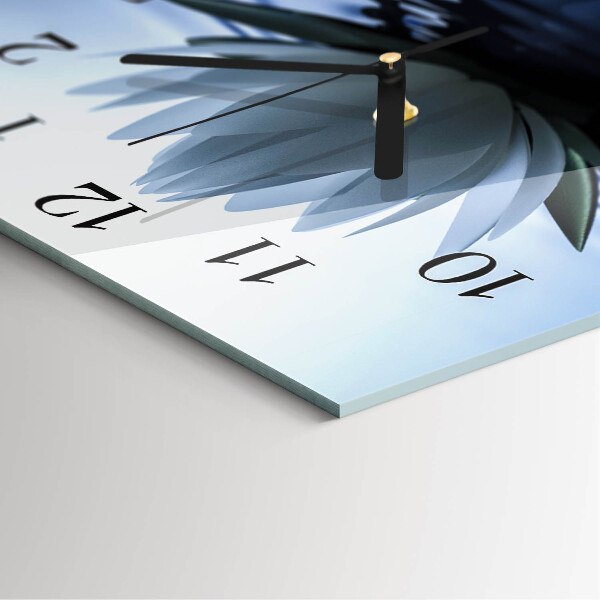Wanduhr aus glas Seerose