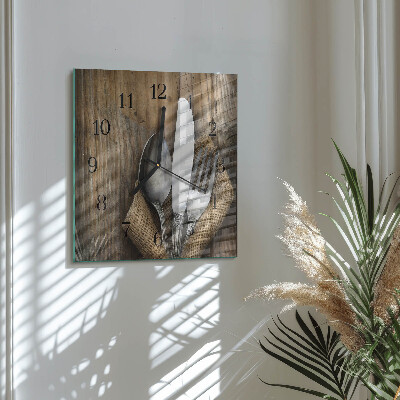Wanduhr aus glas Besteck