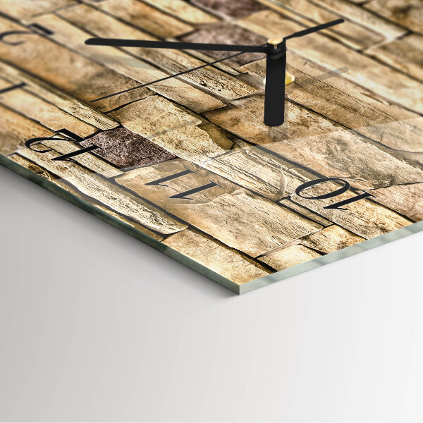 Wanduhr aus glas Wand