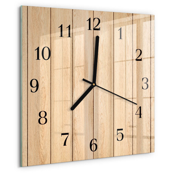 Wanduhr aus glas Holz