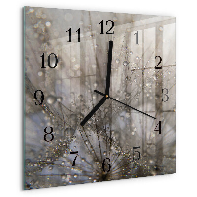 Wanduhr aus glas Tautropfen