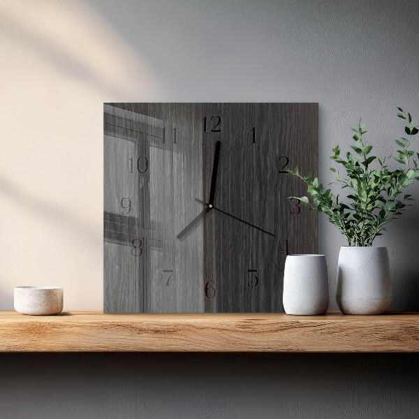 Wanduhr aus glas Holz