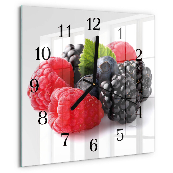 Wanduhr aus glas Beeren