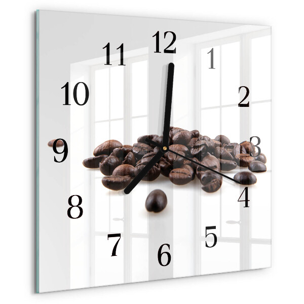 Wanduhr aus glas Kaffeebohnen