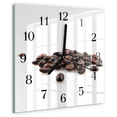 Wanduhr aus glas Kaffeebohnen