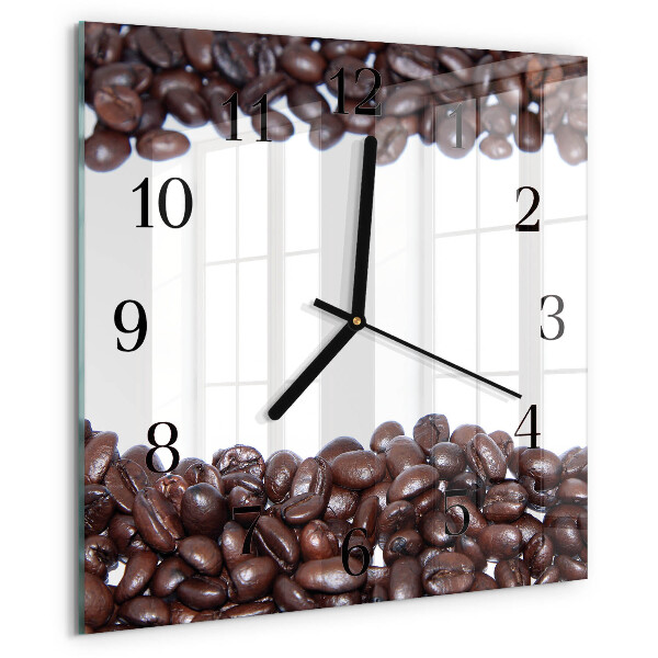 Wanduhr aus glas Kaffeebohnen