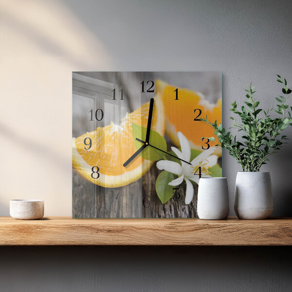 Wanduhr aus glas Zitronensäure