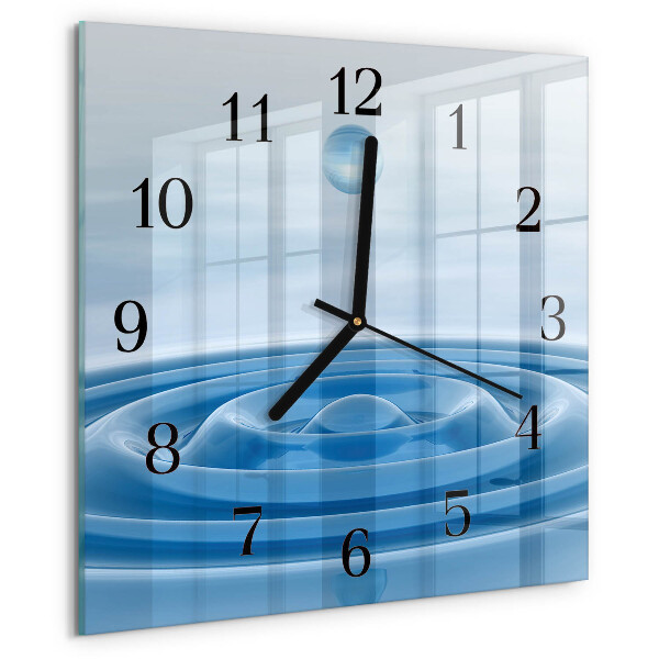Wanduhr aus glas Wasser
