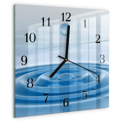 Wanduhr aus glas Wasser