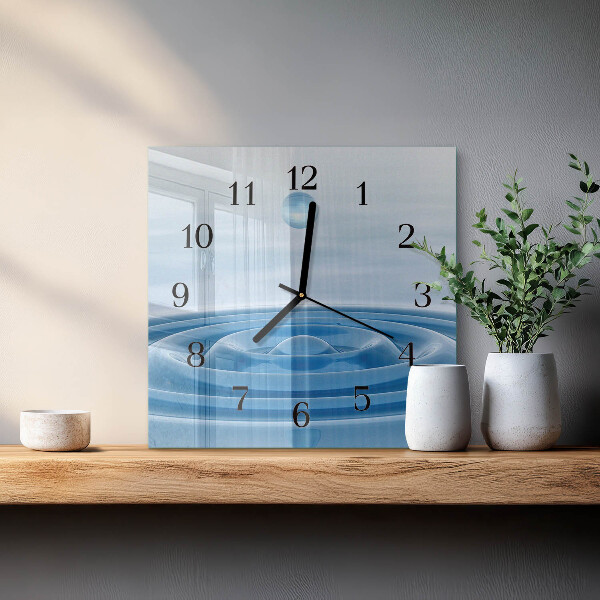 Wanduhr aus glas Wasser