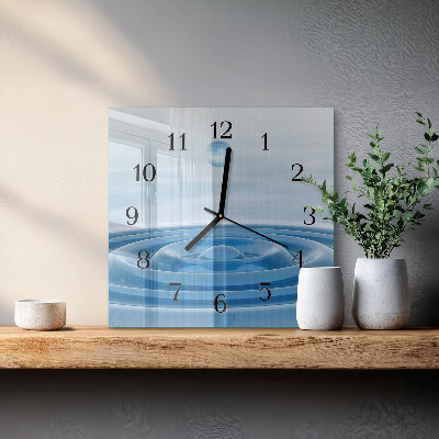 Wanduhr aus glas Wasser