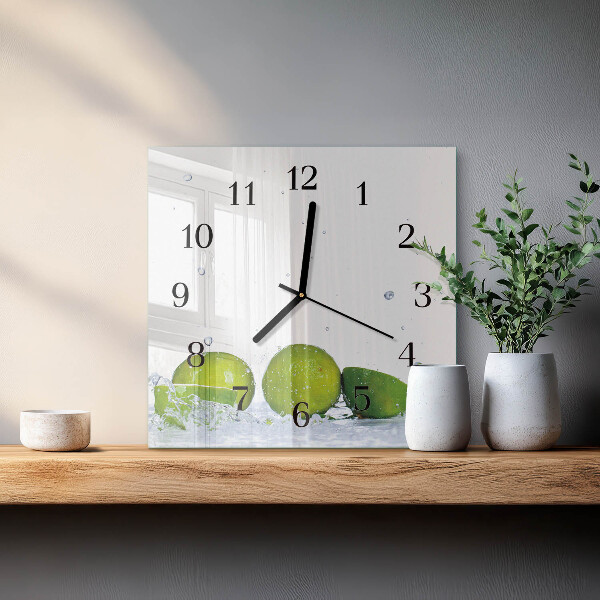 Wanduhr aus glas Limes