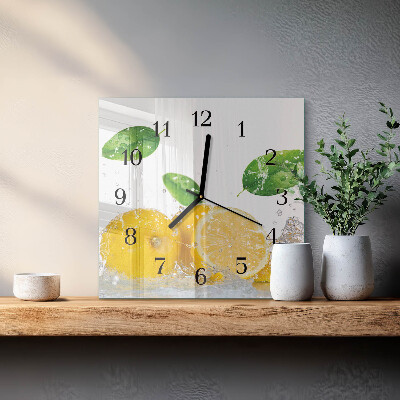 Wanduhr aus glas Zitronensäure