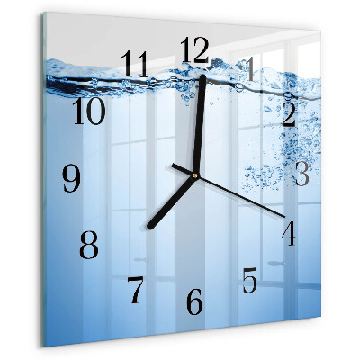 Wanduhr aus glas Wasser