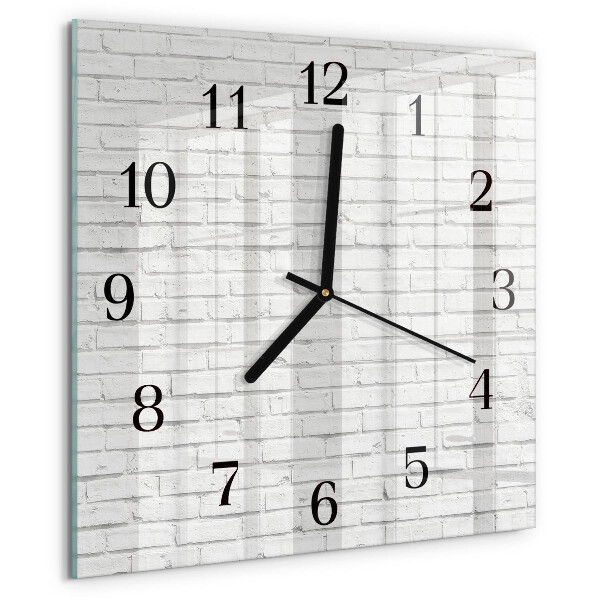 Wanduhr aus glas Ziegelmauer