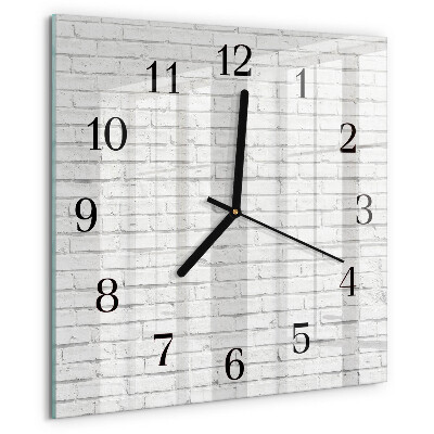 Wanduhr aus glas Ziegelmauer