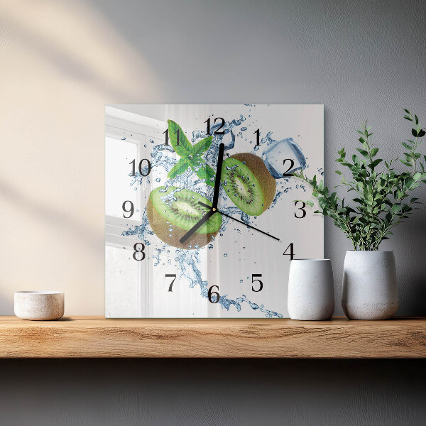 Wanduhr aus glas Ziegelmauer