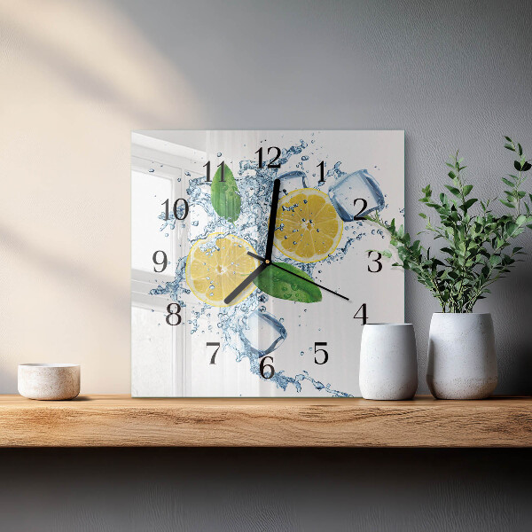 Wanduhr aus glas Zitronensäure