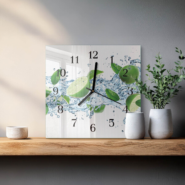 Wanduhr aus glas Limes