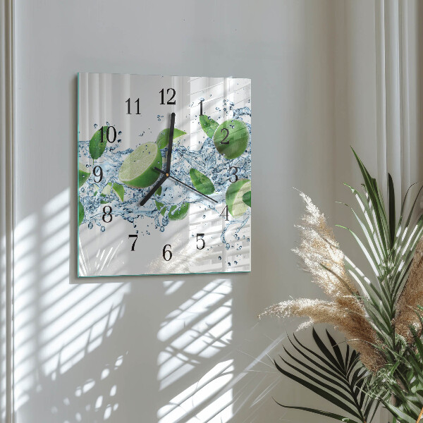 Wanduhr aus glas Limes