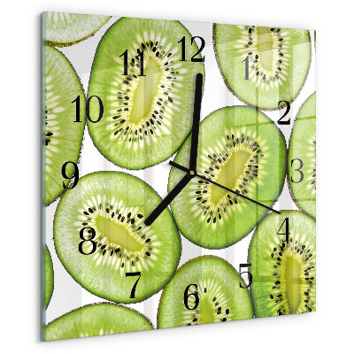 Wanduhr aus glas Kiwi