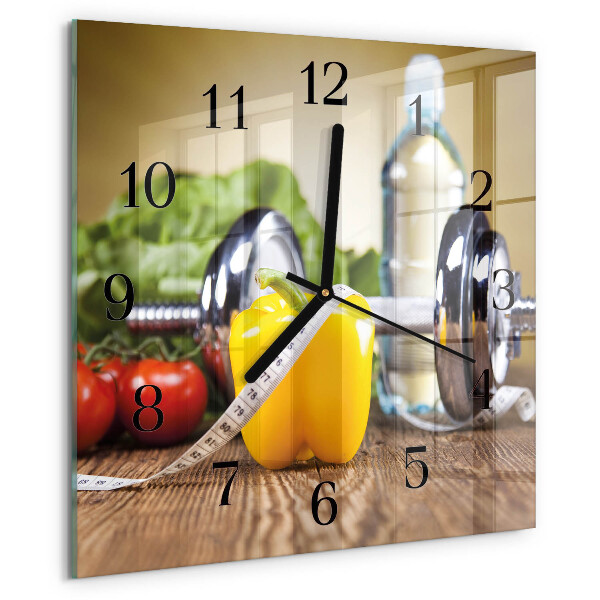 Wanduhr aus glas Pfeffer