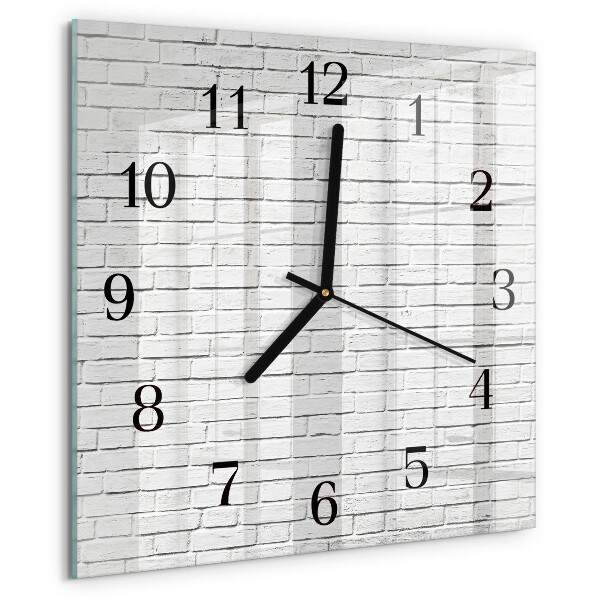 Wanduhr aus glas Ziegelmauer