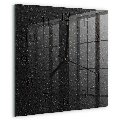 Wanduhr aus glas Wassertropfen