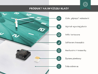 Wanduhr aus glas Wassertropfen
